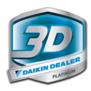SunVena HVAC Daikin 3D Platinum Dealer badge