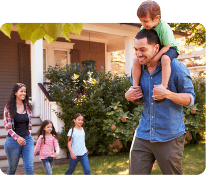 Happy Central Florida family with peace of mind